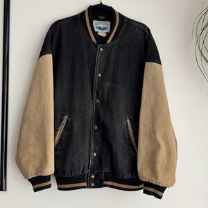 Vintage Denim Bomber Jacket